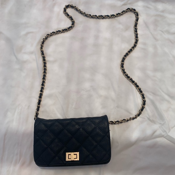 Black and Gold Crossbody Purse - Picture 2 of 3